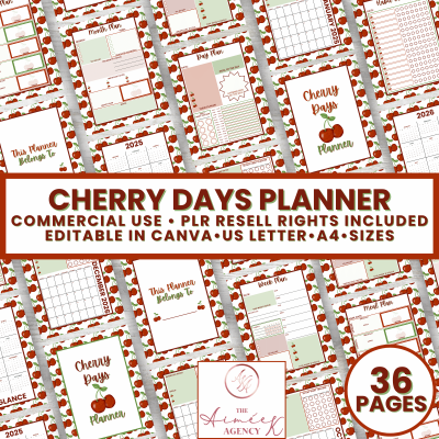 Cherry Days Planner - PLR Resell Rights