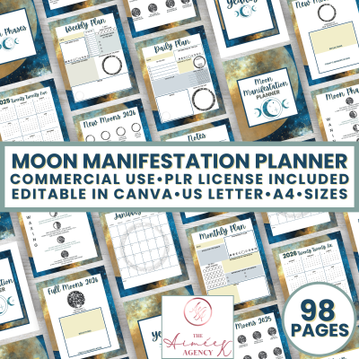 Moon Manifestation Planner - PLR License