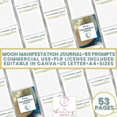 Moon Manifestation Journal - PLR License