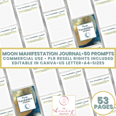 Moon Manifestation Journal - PLR Resell Rights