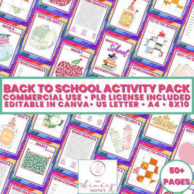 Back to School Activity Pack- PLR Rights