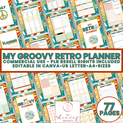 My Groovy Retro Planner - PLR Resell Rights