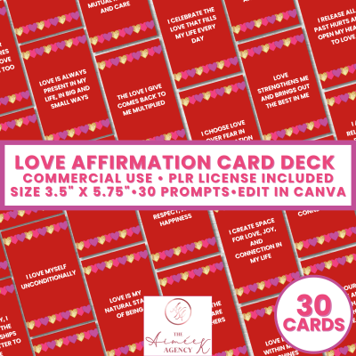 Love Affirmation Card Deck- PLR