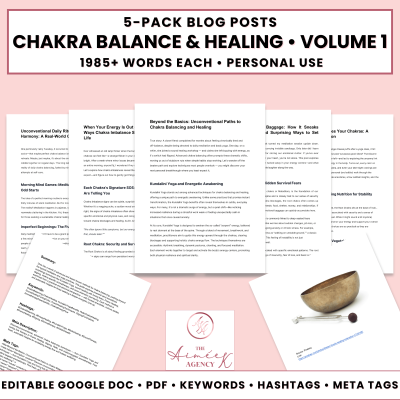 Chakra Balance & Healing Blog Post Pack V1- PU