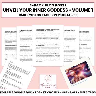 Unveil You Inner Goddess Blog Post Pack V1- PU