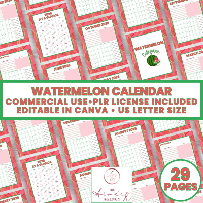 Watermelon Calendar- PLR