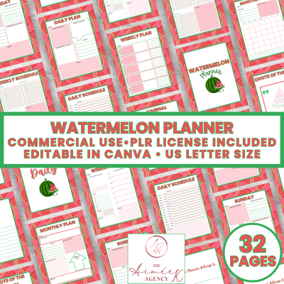 Watermelon Planner- PLR