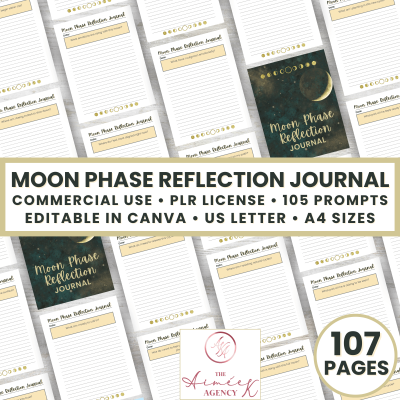 Moon Phase Reflection Journal- PLR