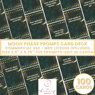 Moon Phase Prompt Card Deck- MRR