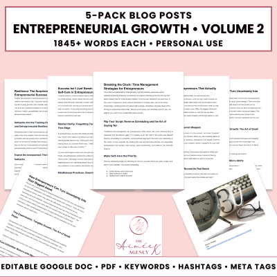 Entrepreneurial Growth Blog Post Pack V2- PU