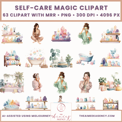 Self-Care Magic Clipart Pack- MRR