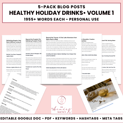 Healthy Holiday Drinks Blog Post Pack V1- PU