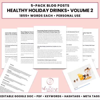 Healthy Holiday Drinks Blog Post Pack V2- PU