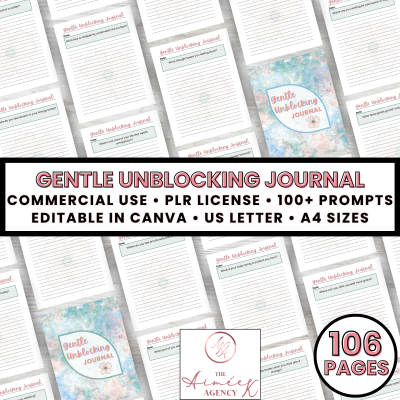 Gentle Unblocking Journal- PLR
