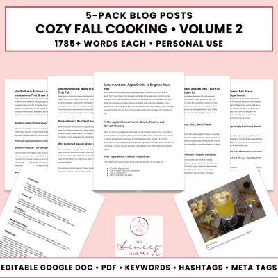 Cozy Fall Cooking Blog Post Pack V2- PU