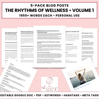 The Rhythms of Wellness Living Blog Post Pack V1- PU