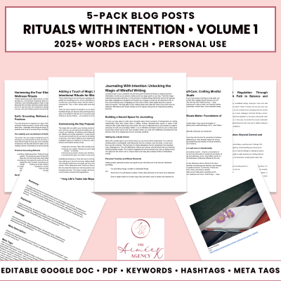 Rituals with Intention  Blog Post Pack V1- PU