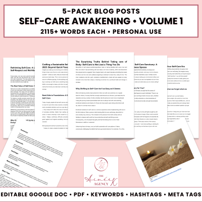 Self-Care Awakening Blog Post Pack V1- PU