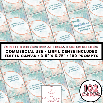 Gentle Unblocking Affirmation Card Deck- MRR