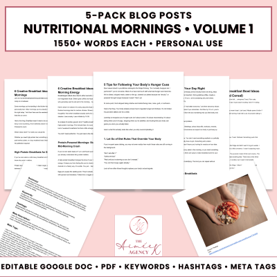 Nutritional Mornings Blog Post Pack V1- PU