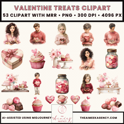 Valentine Treats Clipart Pack- MRR