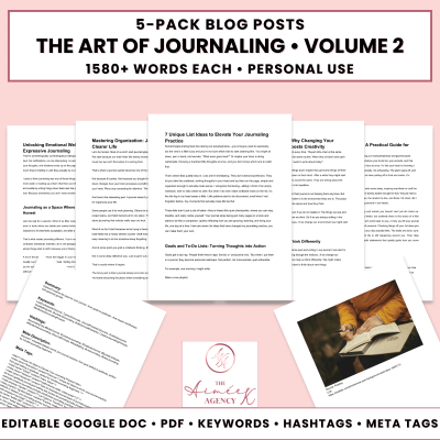 The Art of Journaling Blog Post Pack V2- PU
