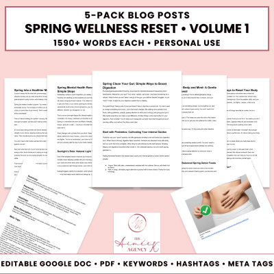 Spring Wellness Reset Blog Post Pack V1- PU