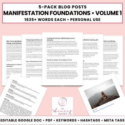 Manifestation Foundations Blog Post Pack V1- PU