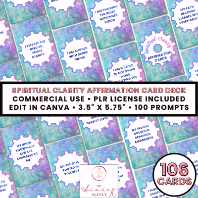 Spiritual Clarity Affirmation Card Deck- PLR