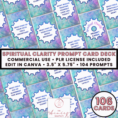 Spiritual Clarity Prompt Card Deck- PLR