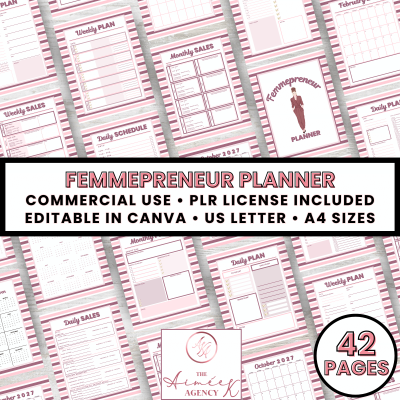 Femmepreneur Planner- PLR