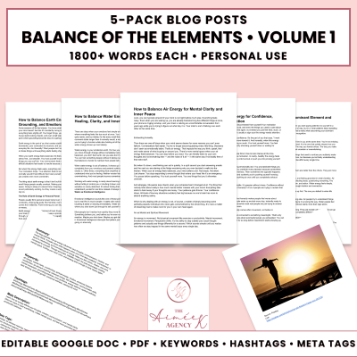 Balance of the Elements Blog Post Pack V1- PU