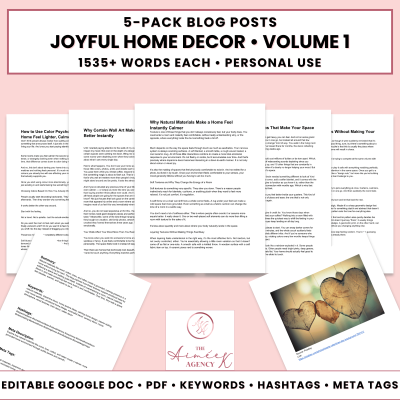 Joyful Home Decor Blog Post Pack V1- PU