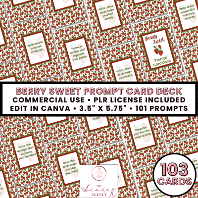 Berry Sweet Prompt Card Deck- PLR