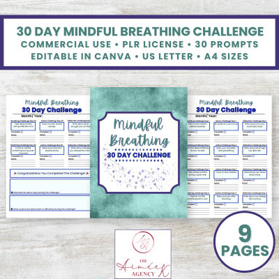 30 Day Mindful Breathing Challenge- PLR