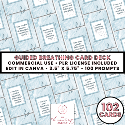 Guided Breathing Card Deck- PLR
