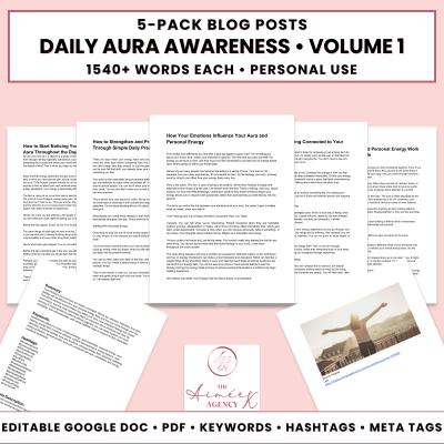 Daily Aura Awareness Blog Post Pack V1- PU