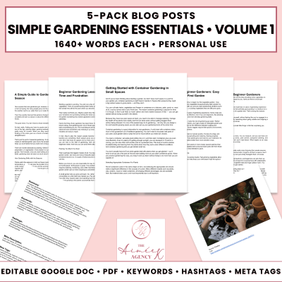 Simple Gardening Essentials Blog Post Pack V1- PU
