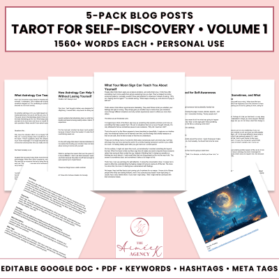 Tarot for Self-Discovery Blog Post Pack V1- PU