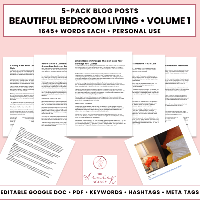 Beautiful Bedroom Living Blog Post Pack V1- PU
