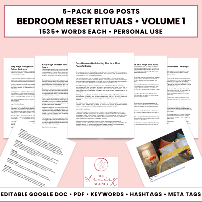 Bedroom Reset Rituals Blog Post Pack V1- PU