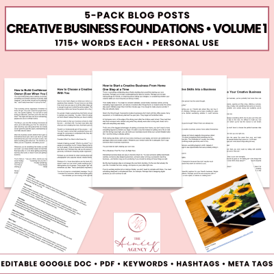 Creative Business Foundations Blog Post Pack V1- PU
