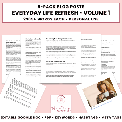 Everyday Life Refresh Blog Post Pack V1- PU