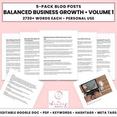 Balanced Business Growth Blog Post Pack V1- PU