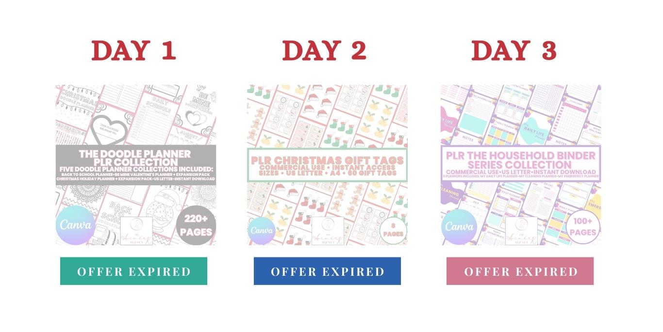 12 Days of Gifts: Days 1 to 3- offers expired