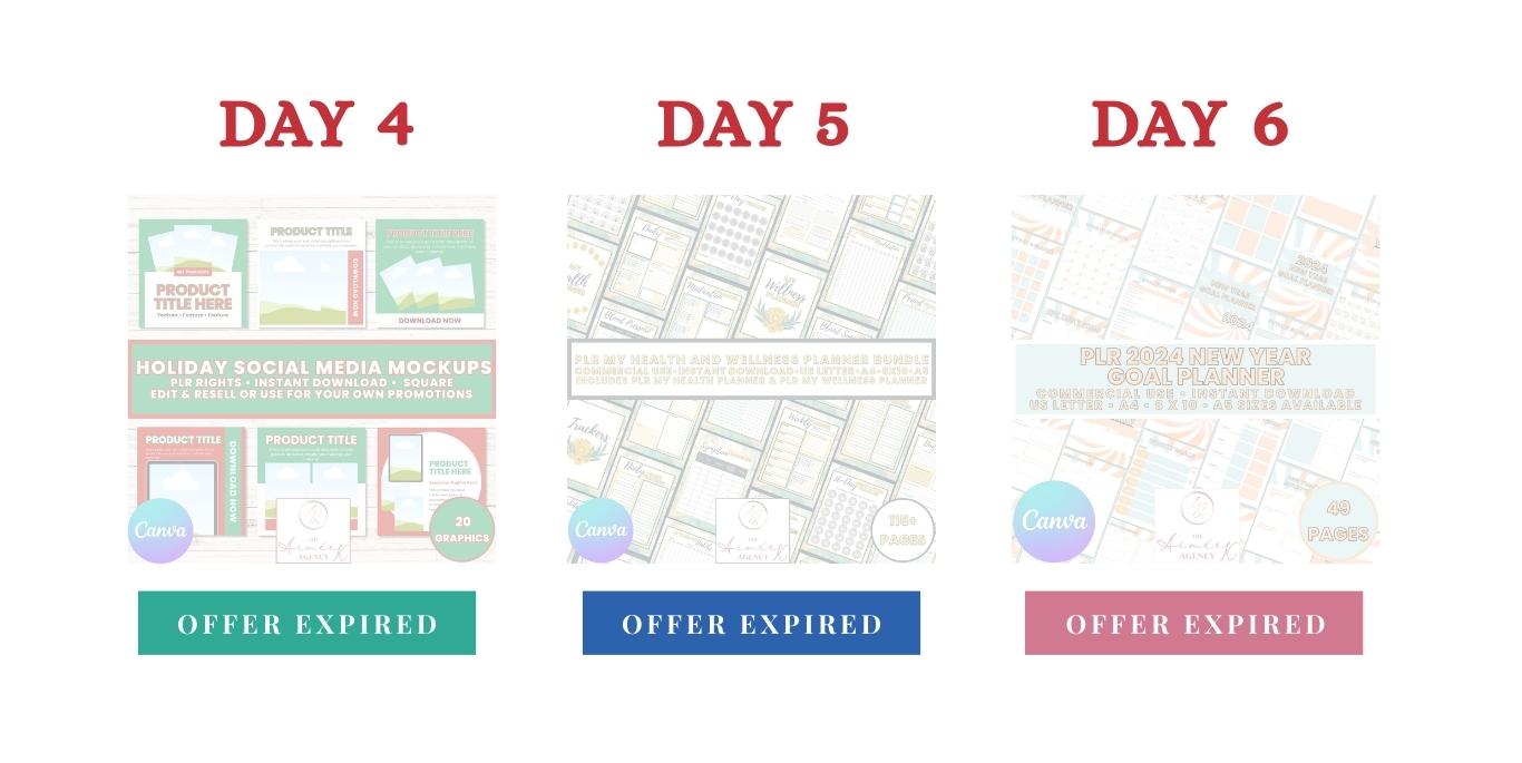 12 Days of Gifts: Days 4 to 6- offers expired