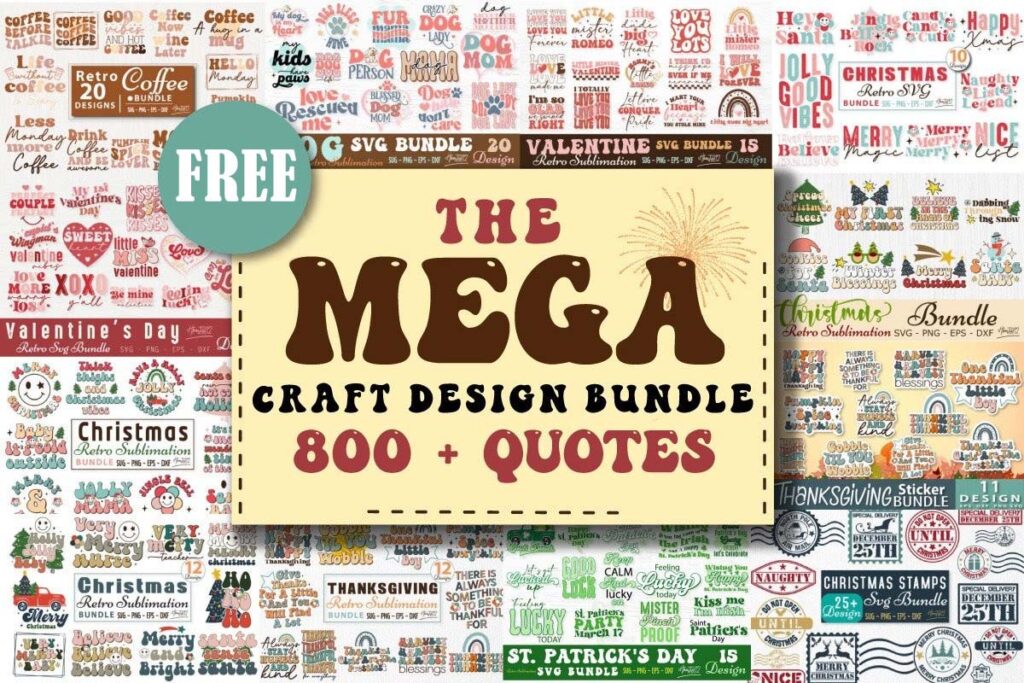 The Mega Craft Bundle from Creative Fabrica