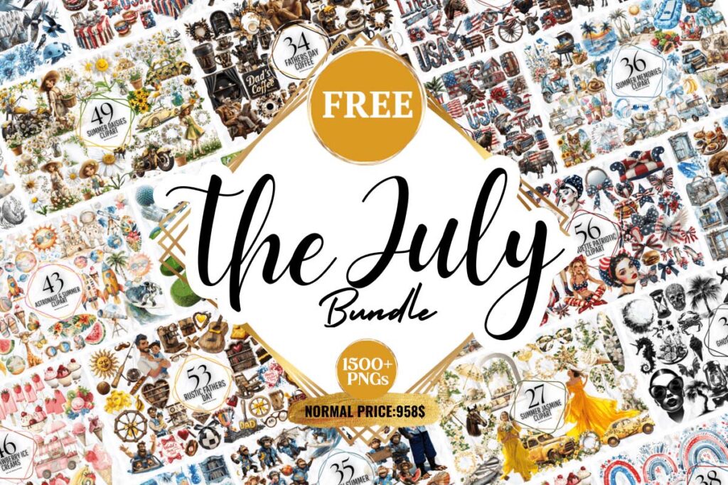 The July Clipart Huge Bundle from Creative Fabrica