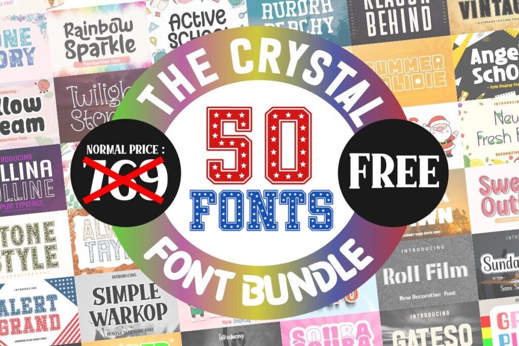 The Crystal Font Bundle from Creative Fabrica