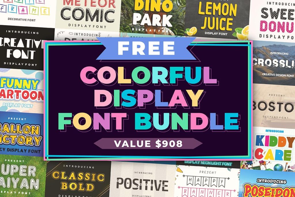 Colorful Display Font Bundle from Creative Fabrica